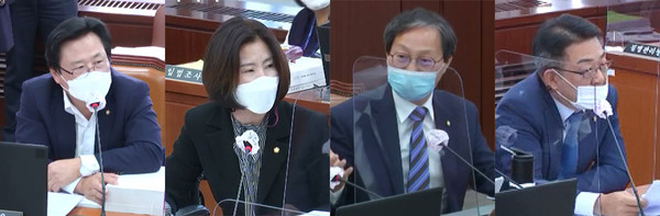 왼쪽부터 강기윤, 김미애, 김성주, 허종석 의원.