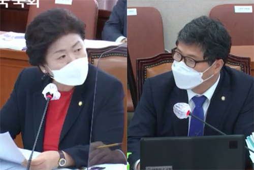 국민의힘 서정숙 의원(왼쪽)과 더불어민주당 서영석 의원.