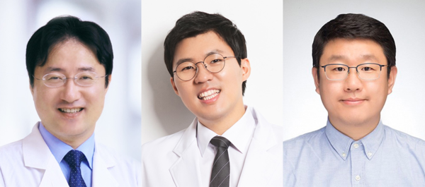 [사진 왼쪽부터] 서울대병원 양한모 교수, 박찬순 임상강사, 숭실대 한경도 교수