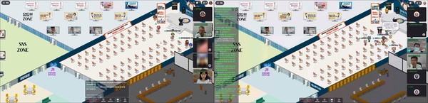 메타버스 건강상담 1부(좌측)와 2부(우측) 모습