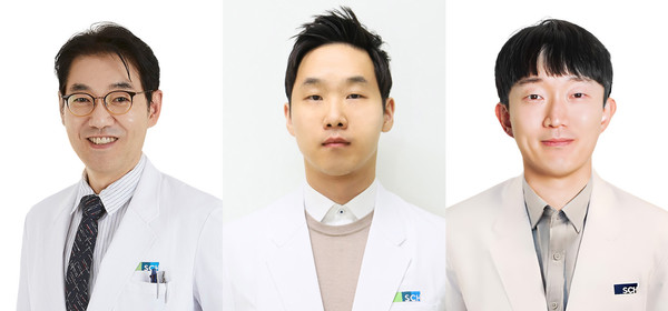 (좌측부터) 순천향대 부천병원 심장내과 서존‧문인기 교수, 김동언 임상강사