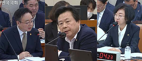 왼쪽부터 조규홍 보건복지부 장관, 강기윤 국회의원, 오유경 식품의약품안전처 처장.