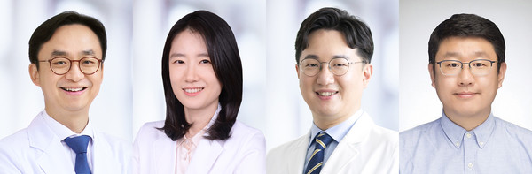 [사진 왼쪽부터] 서울대병원 최의근, 이소령, 권순일 교수, 숭실대 한경도 교수
