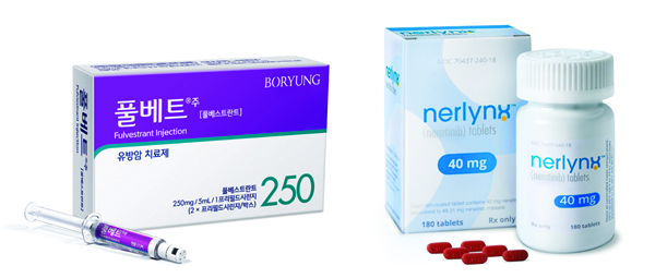 왼쪽부터 보령 '풀베트주', 빅씽크테라퓨틱스 '너링스정'.