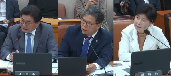 (좌측부터)더불어민주당 소병훈 의원, 서영석 의원, 백혜련 의원