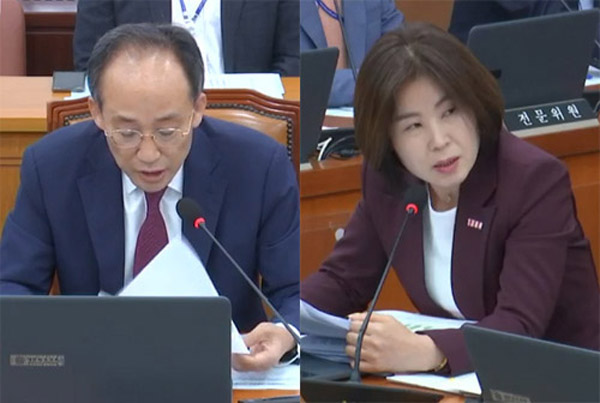 국민의힘 추경호 의원(왼쪽)과 김미애 의원.