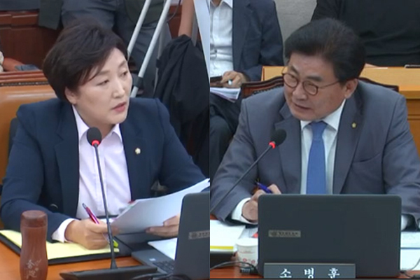 더불어민주당 전진숙 의원(왼쪽)과 소병훈 의원.