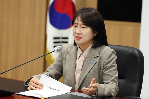 심사운영실 안유미 실장이 25일 전문기자단과 기자간담회를 가졌다.