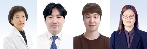 (왼쪽부터) 순환기내과 서정원, 권주성 교수, 안형범 전임의, 디지털헬스케어연구사업부 유수영 교수