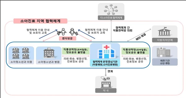 소아진료 지역협력체계 구축 추진체계(시범사업 지침)