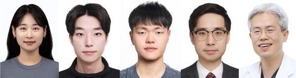 사진=우세린 연구교수, 황승하 연구원, 조재형 연구원, 연동건 교수, 이상열 교수(왼쪽부터).