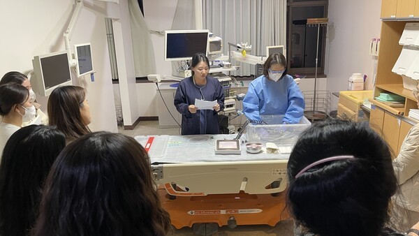 사진=내시경 세척,소독교육 사진.